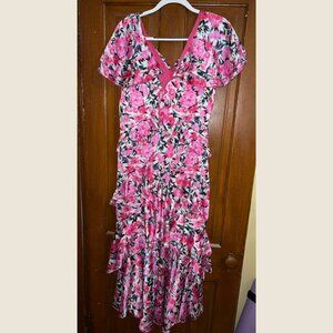 Boohoo Floral Frill Maxi Dress (SIZE 12)